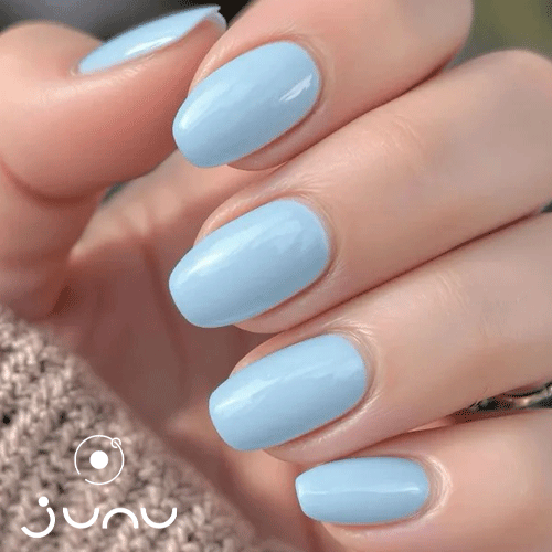 لاک آبی پاستلی